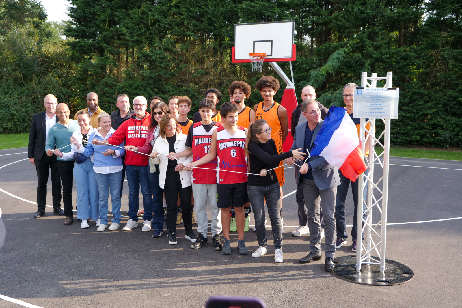 Inauguration du terrain de basket 3x3 du parc des sports du Bout des Clos